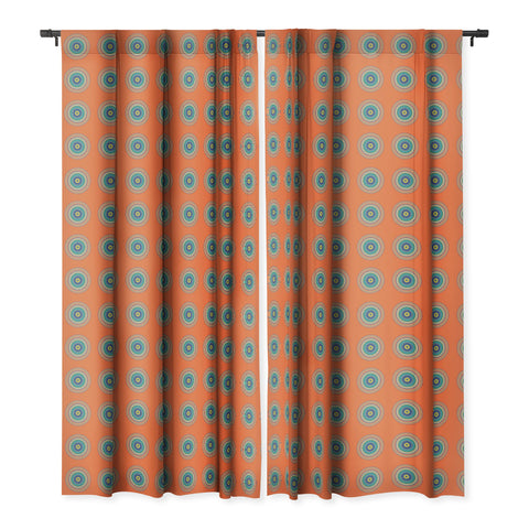 Sheila Wenzel-Ganny Bright Boho Orange Mandala Blackout Window Curtain