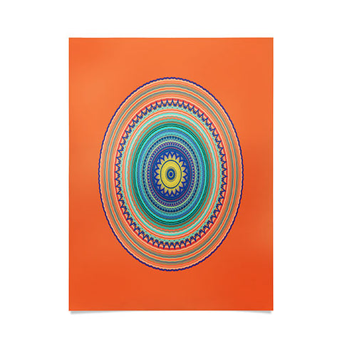Sheila Wenzel-Ganny Bright Boho Orange Mandala Poster