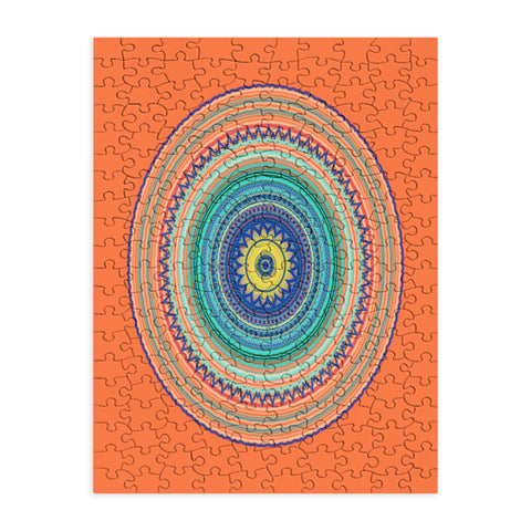 Sheila Wenzel-Ganny Bright Boho Orange Mandala Puzzle
