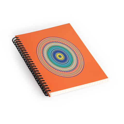 Sheila Wenzel-Ganny Bright Boho Orange Mandala Spiral Notebook