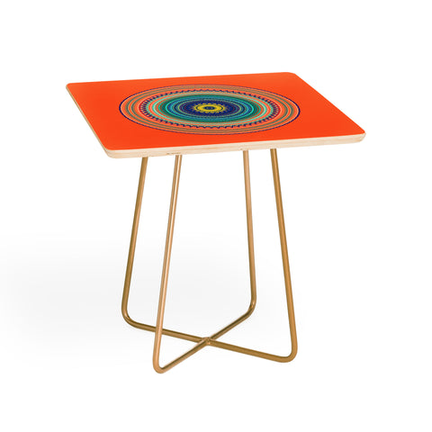 Sheila Wenzel-Ganny Bright Boho Orange Mandala Side Table