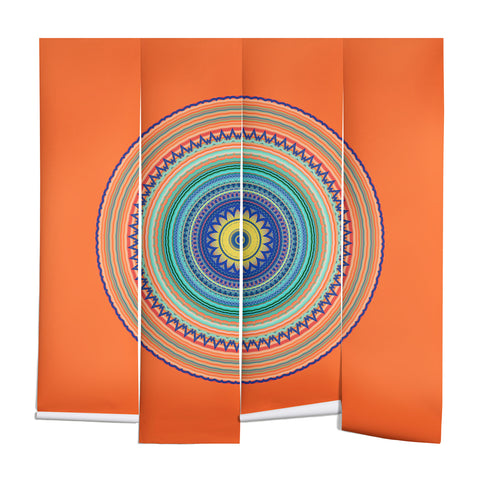 Sheila Wenzel-Ganny Bright Boho Orange Mandala Wall Mural