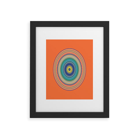 Sheila Wenzel-Ganny Bright Boho Orange Mandala Framed Art Print