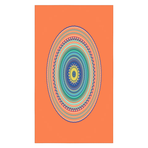 Sheila Wenzel-Ganny Bright Boho Orange Mandala Tablecloth