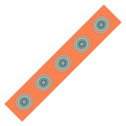 Sheila Wenzel-Ganny Bright Boho Orange Mandala Table Runner