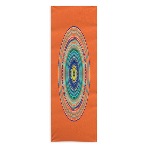 Sheila Wenzel-Ganny Bright Boho Orange Mandala Yoga Towel
