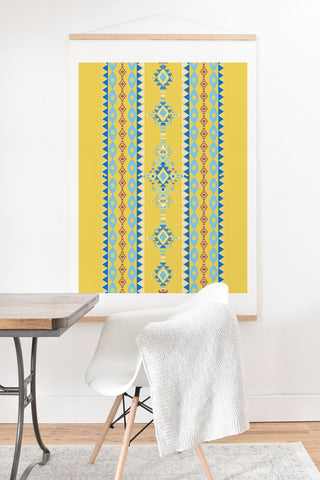Sheila Wenzel-Ganny Bright Boho Tribal Pattern Art Print And Hanger