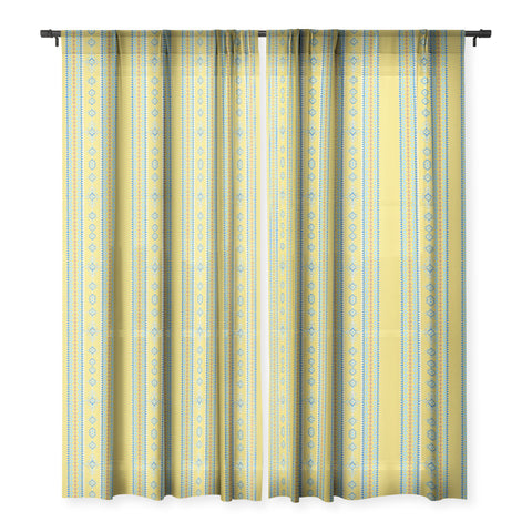 Sheila Wenzel-Ganny Bright Boho Tribal Pattern Sheer Window Curtain