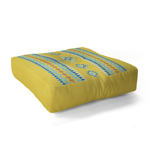 Sheila Wenzel-Ganny Bright Boho Tribal Pattern Floor Pillow Square