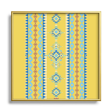 Sheila Wenzel-Ganny Bright Boho Tribal Pattern Metal Square Framed Art Print