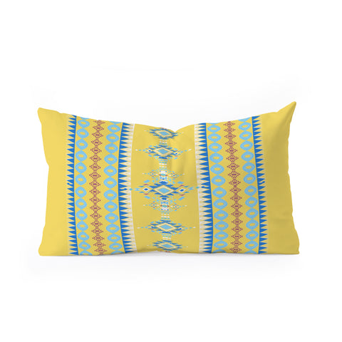 Sheila Wenzel-Ganny Bright Boho Tribal Pattern Oblong Throw Pillow