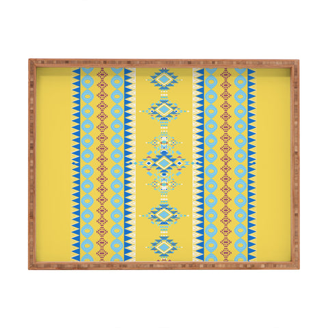Sheila Wenzel-Ganny Bright Boho Tribal Pattern Rectangular Tray