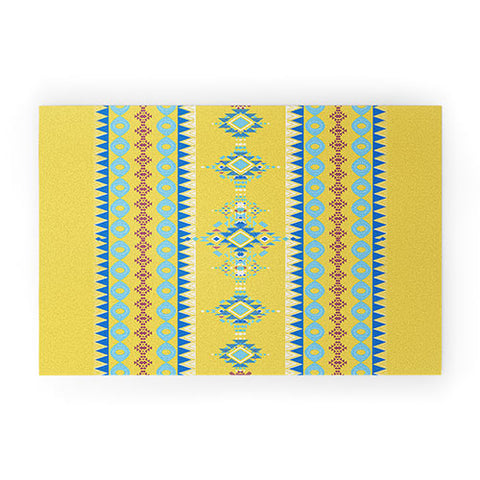 Sheila Wenzel-Ganny Bright Boho Tribal Pattern Welcome Mat