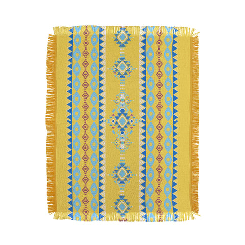 Sheila Wenzel-Ganny Bright Boho Tribal Pattern Throw Blanket