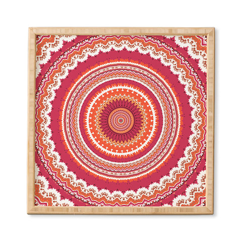 Sheila Wenzel-Ganny Bright Pink Coral Mandala Framed Wall Art