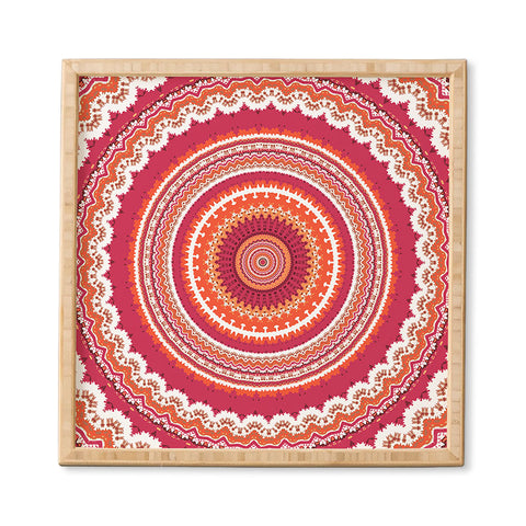 Sheila Wenzel-Ganny Bright Pink Coral Mandala Framed Wall Art