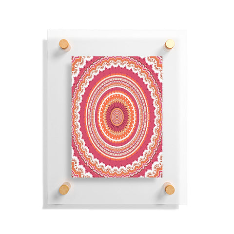 Sheila Wenzel-Ganny Bright Pink Coral Mandala Floating Acrylic Print