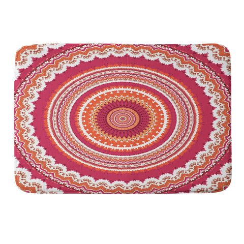 Sheila Wenzel-Ganny Bright Pink Coral Mandala Memory Foam Bath Mat