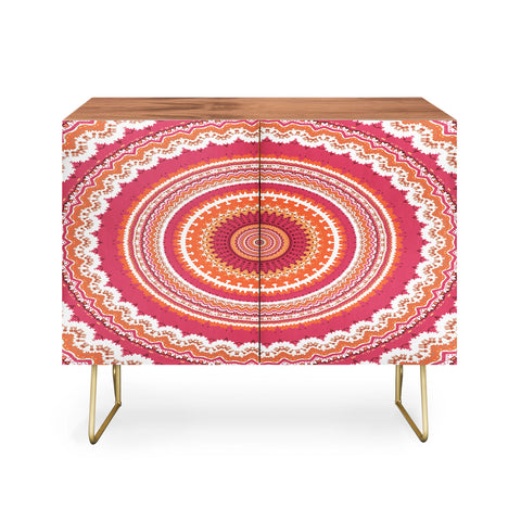 Sheila Wenzel-Ganny Bright Pink Coral Mandala Credenza
