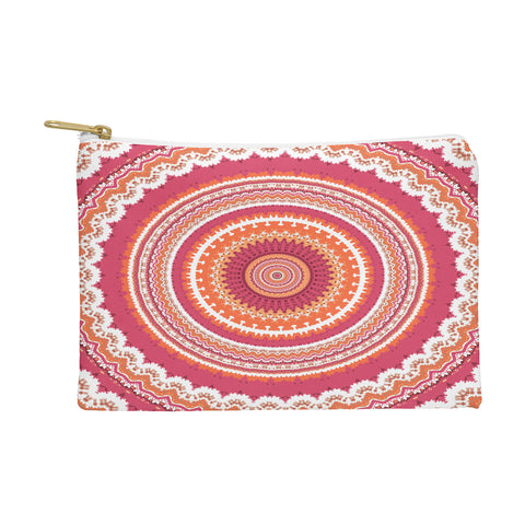 Sheila Wenzel-Ganny Bright Pink Coral Mandala Pouch