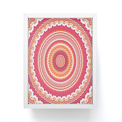 Sheila Wenzel-Ganny Bright Pink Coral Mandala Framed Mini Art Print