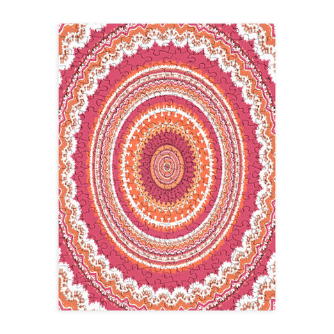 Sheila Wenzel-Ganny Bright Pink Coral Mandala Puzzle