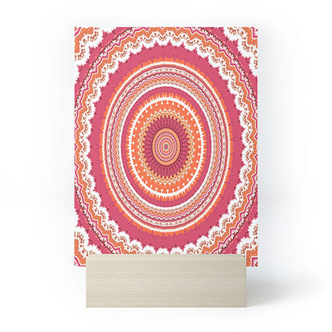 Sheila Wenzel-Ganny Bright Pink Coral Mandala Mini Art Print