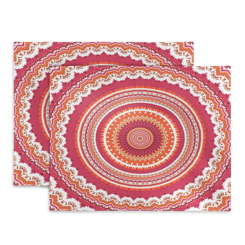Sheila Wenzel-Ganny Bright Pink Coral Mandala Placemat