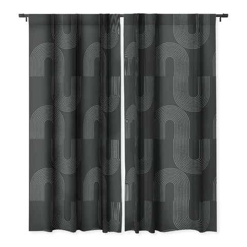 Sheila Wenzel-Ganny Chalk Brush Rainbows Blackout Window Curtain
