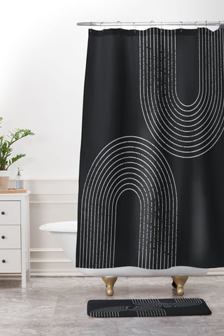 Sheila Wenzel-Ganny Chalk Brush Rainbows Shower Curtain And Mat