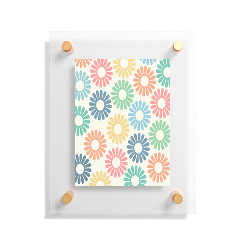 Sheila Wenzel-Ganny Colorful Daisy Pattern Floating Acrylic Print