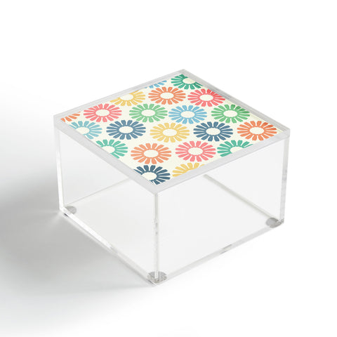 Sheila Wenzel-Ganny Colorful Daisy Pattern Acrylic Box