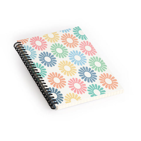 Sheila Wenzel-Ganny Colorful Daisy Pattern Spiral Notebook