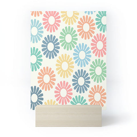 Sheila Wenzel-Ganny Colorful Daisy Pattern Mini Art Print
