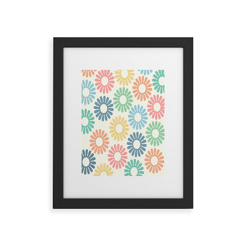 Sheila Wenzel-Ganny Colorful Daisy Pattern Framed Art Print