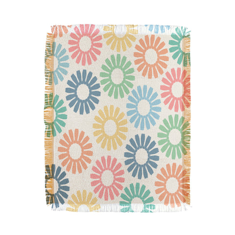 Sheila Wenzel-Ganny Colorful Daisy Pattern Throw Blanket