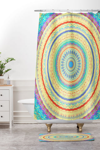 Sheila Wenzel-Ganny Colorful Fun Mandala Shower Curtain And Mat