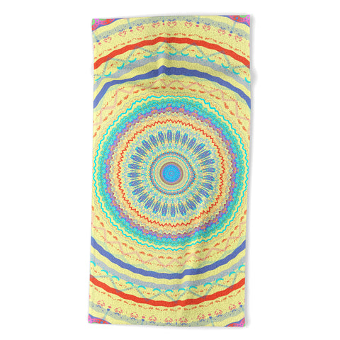 Sheila Wenzel-Ganny Colorful Fun Mandala Beach Towel