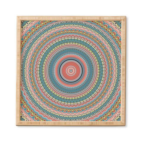 Sheila Wenzel-Ganny Colorful Pastel Mandala Framed Wall Art
