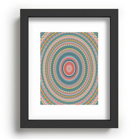 Sheila Wenzel-Ganny Colorful Pastel Mandala Recessed Framing Rectangle