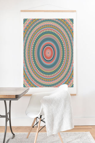 Sheila Wenzel-Ganny Colorful Pastel Mandala Art Print And Hanger