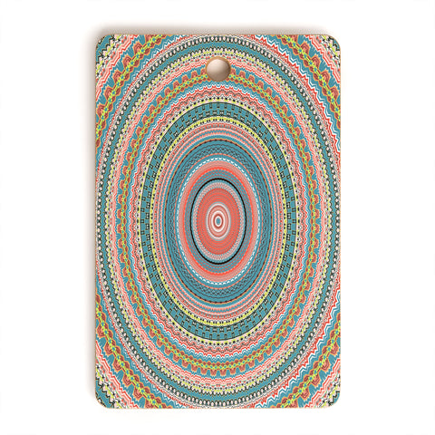 Sheila Wenzel-Ganny Colorful Pastel Mandala Cutting Board Rectangle