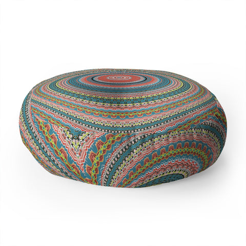 Sheila Wenzel-Ganny Colorful Pastel Mandala Floor Pillow Round