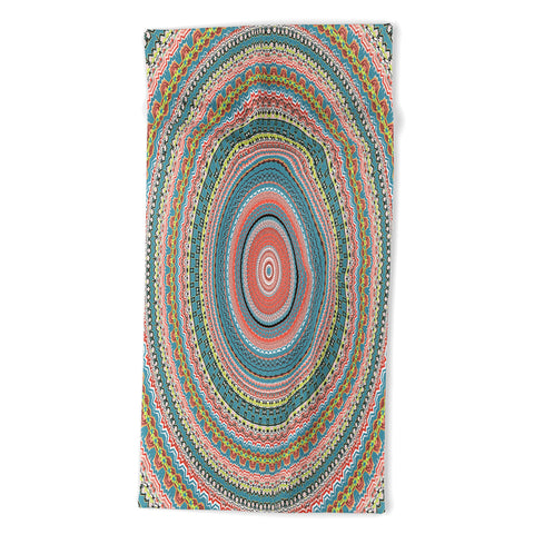 Sheila Wenzel-Ganny Colorful Pastel Mandala Beach Towel