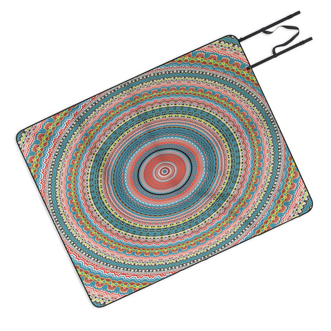 Sheila Wenzel-Ganny Colorful Pastel Mandala Picnic Blanket