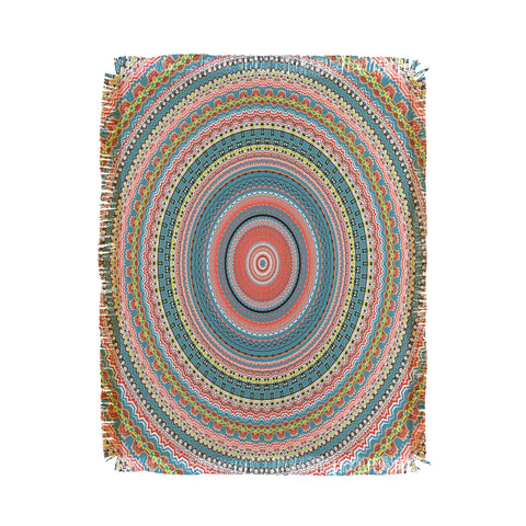 Sheila Wenzel-Ganny Colorful Pastel Mandala Throw Blanket