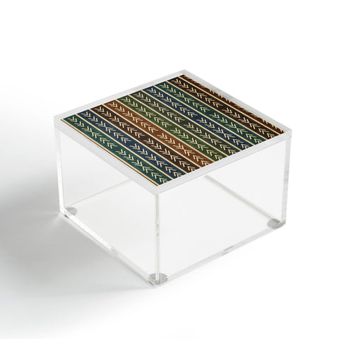 Sheila Wenzel-Ganny Colorful Tribal Mudcloth Acrylic Box