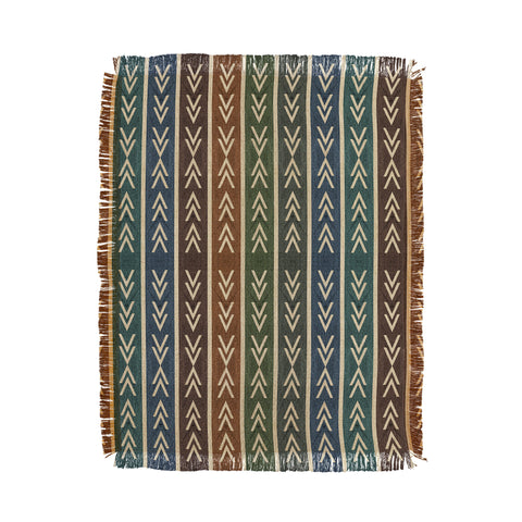 Sheila Wenzel-Ganny Colorful Tribal Mudcloth Throw Blanket