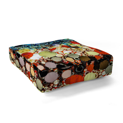 Sheila Wenzel-Ganny Contemporary Blue Bubble Floor Pillow Square