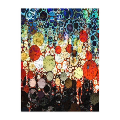 Sheila Wenzel-Ganny Contemporary Blue Bubble Puzzle